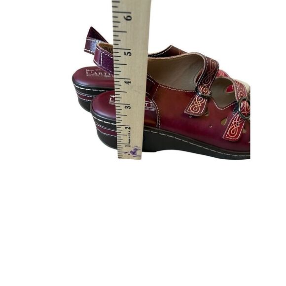L'Artiste by Spring Step Burbandale Slingback Sandals size 40 US 9 Leather Red - Picture 8 of 11